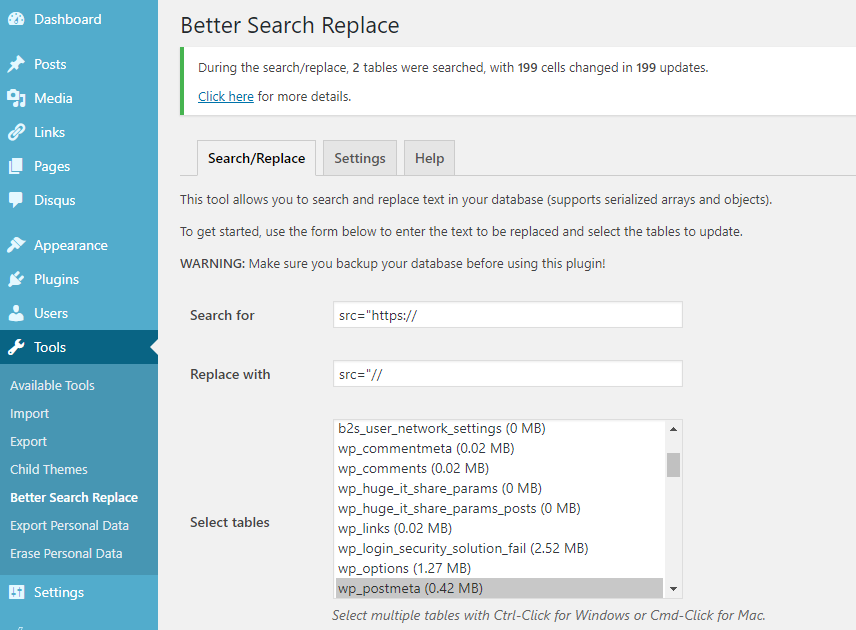 Use Better Search replace to replace the http links in your database without messing with the database directly