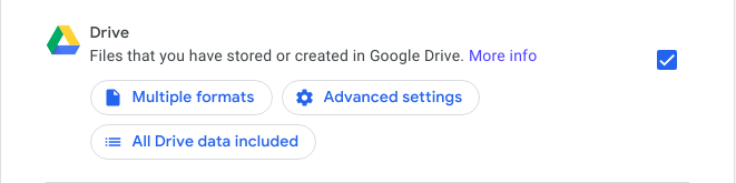 google drive for takeout