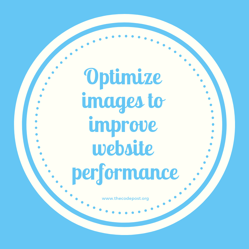 optimize images and improve website performance