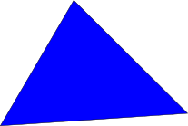 raster PNG image of a blue triangle