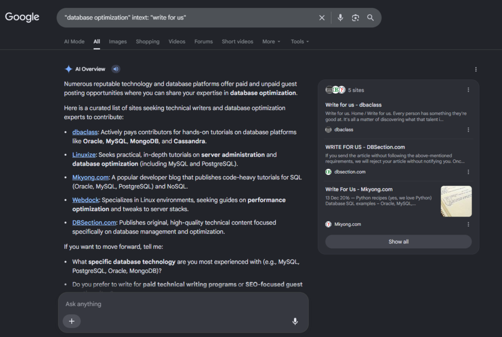 google dorks are less relevant now with ai search results