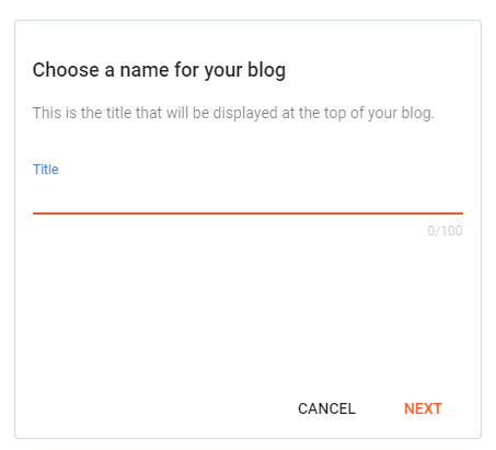 choose name for blogger blog
