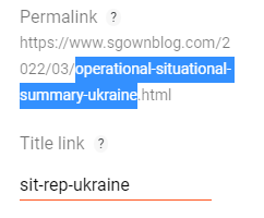 permalink setup in blogger with details