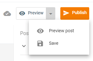 post preview or publish in blogger