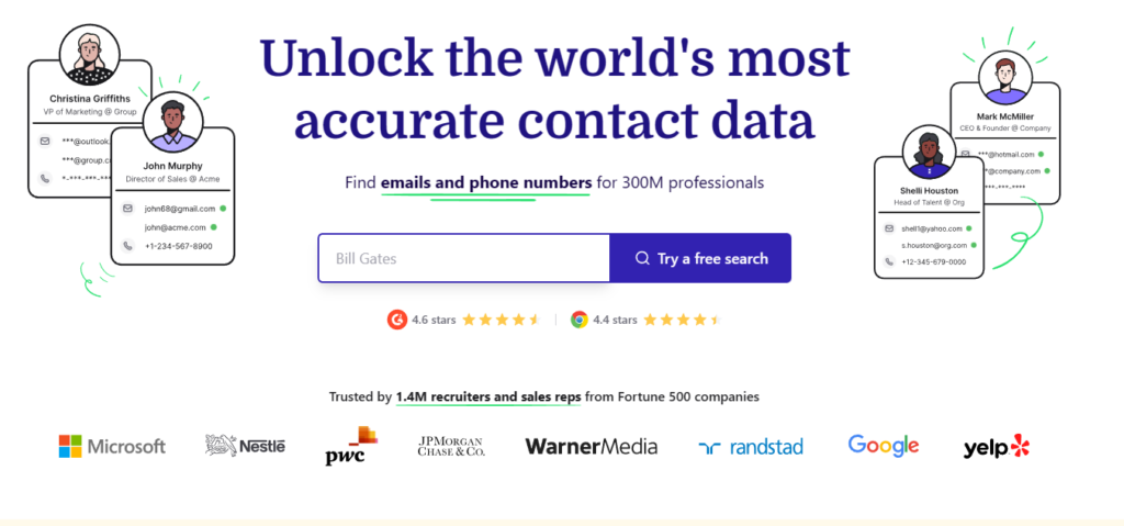 Contactout service to find emails of leads