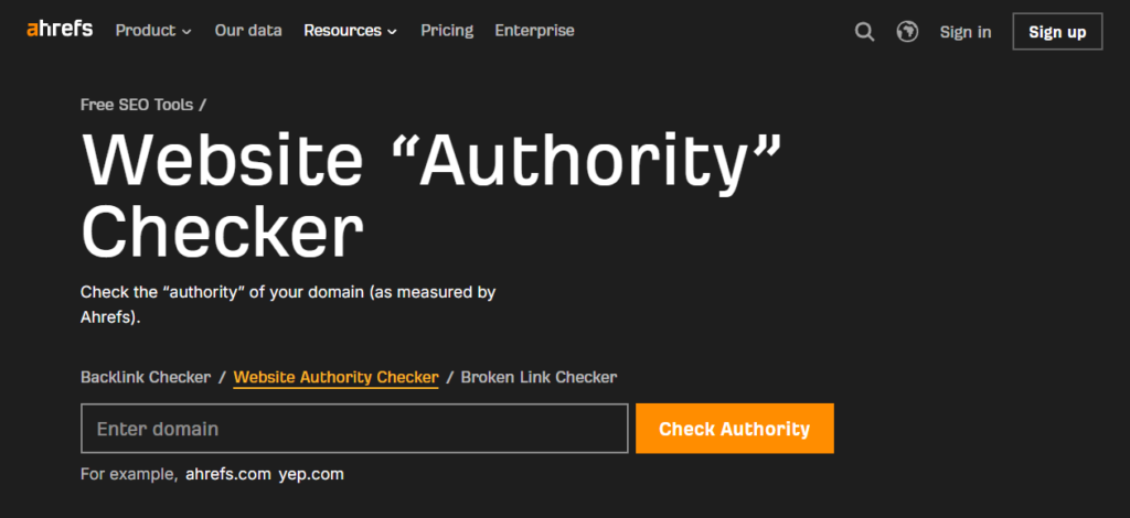 check domain rating at ahrefs - off page seo