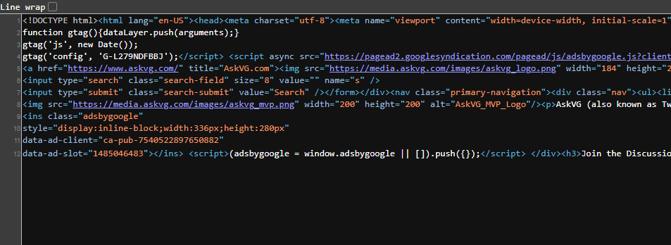 The source code for askvg.com