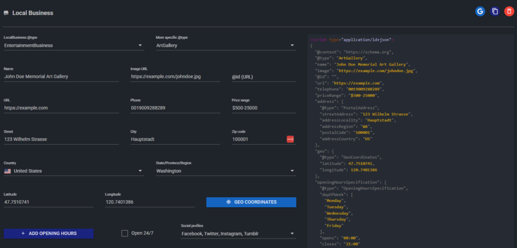json-ld schema generator