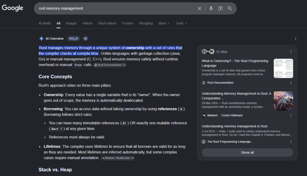 check the links to the right on the AI overview - off page seo